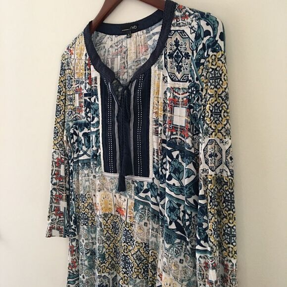 rxb boho mosaic pattern tunic | size medium - Picture 5 of 10